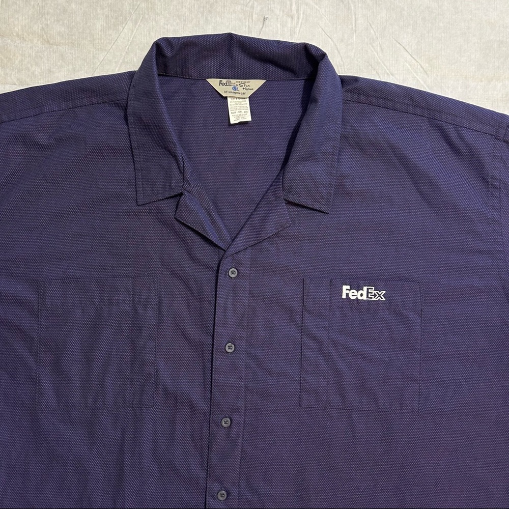 FedEx Short Sleeve Button Up Stan Herman Delivery Employee Uniform Mens 4XL